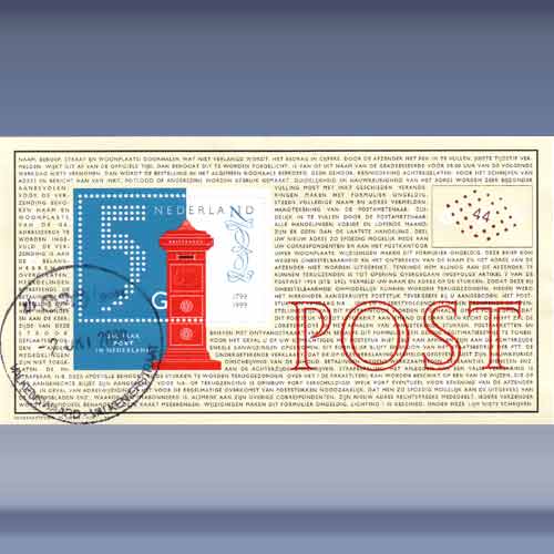 200 jaar Nationaal Postbedrijf (blok) - Klik op de afbeelding om het venster te sluiten