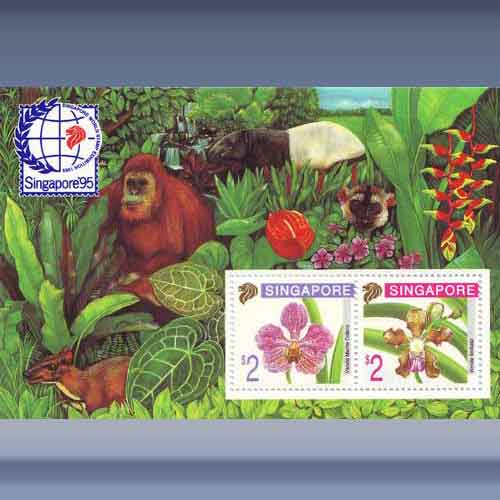 Stamp Exhibiton "Singapore '95" - Klik op de afbeelding om het venster te sluiten