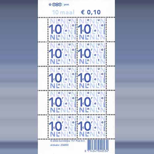 Cijfer Nikkels 10 cent (TNT)