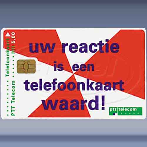 Uw reactie is een telefoonkaart waard!