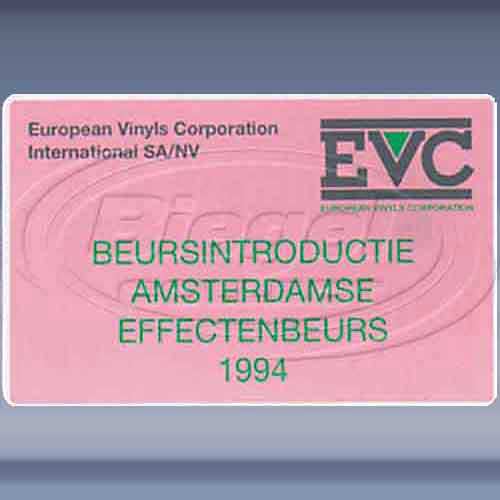 EVC Beursintroductie