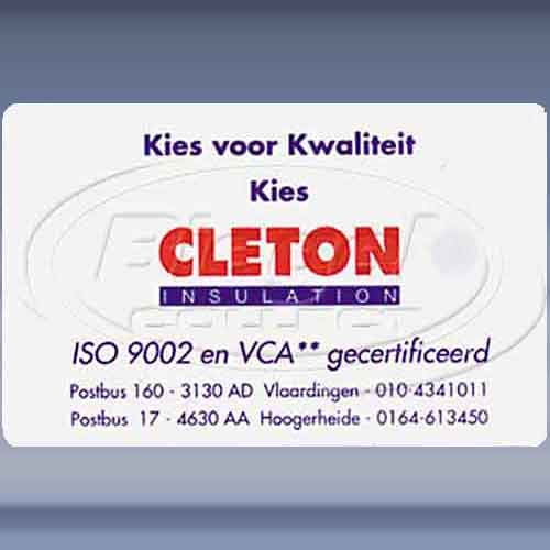 Cleton ISO 9002 en VCA ** gecertificeerd